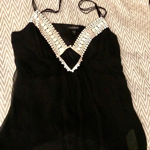 BEBE silk black camisole - Picture 2 of 9